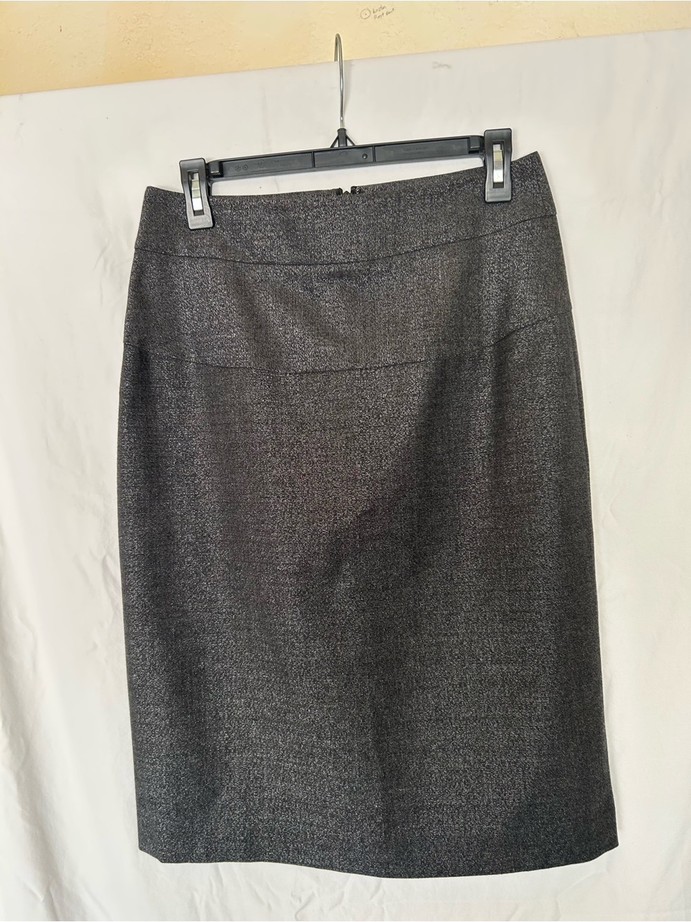 Theory metallic charcoal gray pencil skirt, size 10